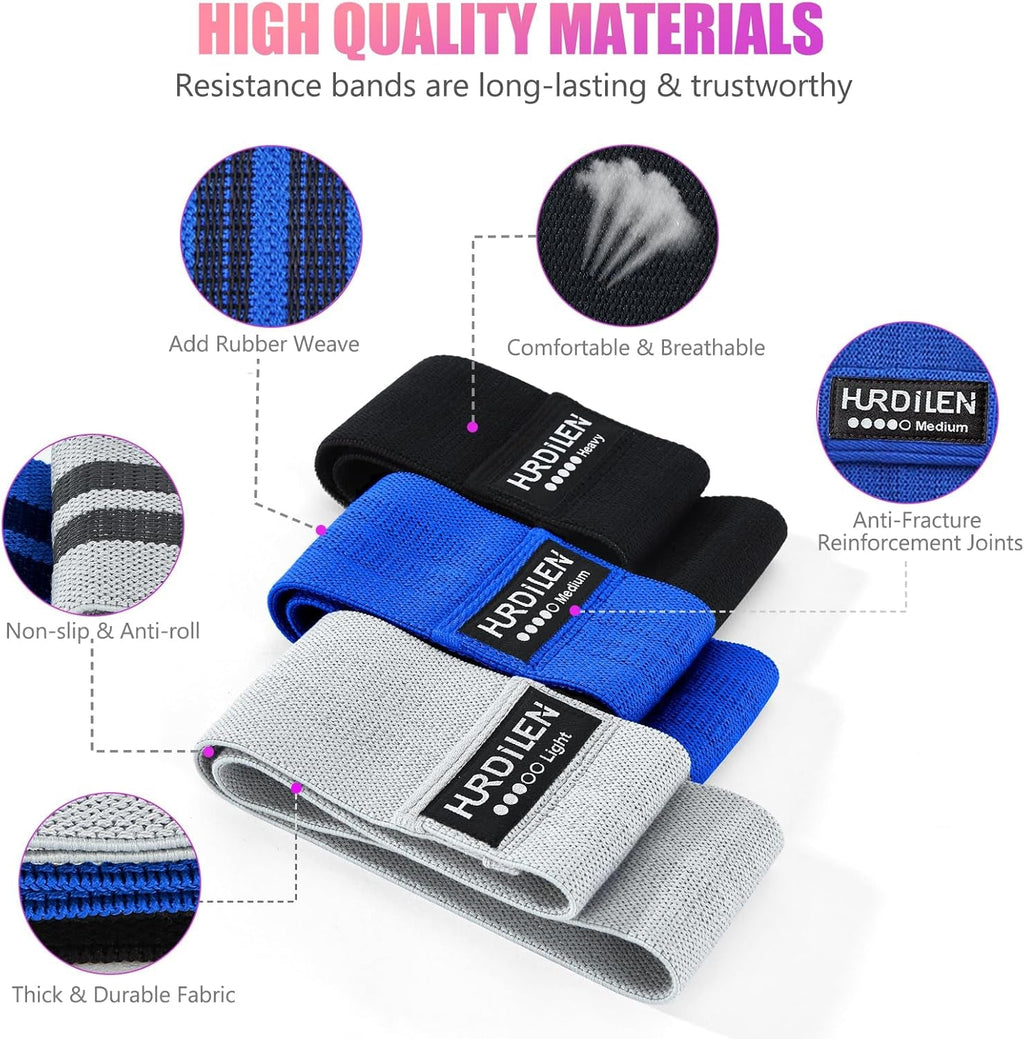 Resistance Bands for Working Out, Exercise Workout Bands for Women & Men, 3 Levels Elastic Stretch Bands for Exercise with Carry Bag for Physical Therapy, Home Fitness, Strength Training, Yoga - PrimeWell