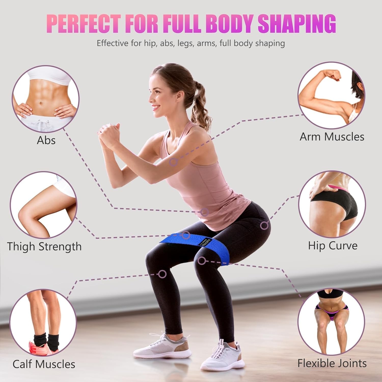 Resistance Bands for Working Out, Exercise Workout Bands for Women & Men, 3 Levels Elastic Stretch Bands for Exercise with Carry Bag for Physical Therapy, Home Fitness, Strength Training, Yoga - PrimeWell