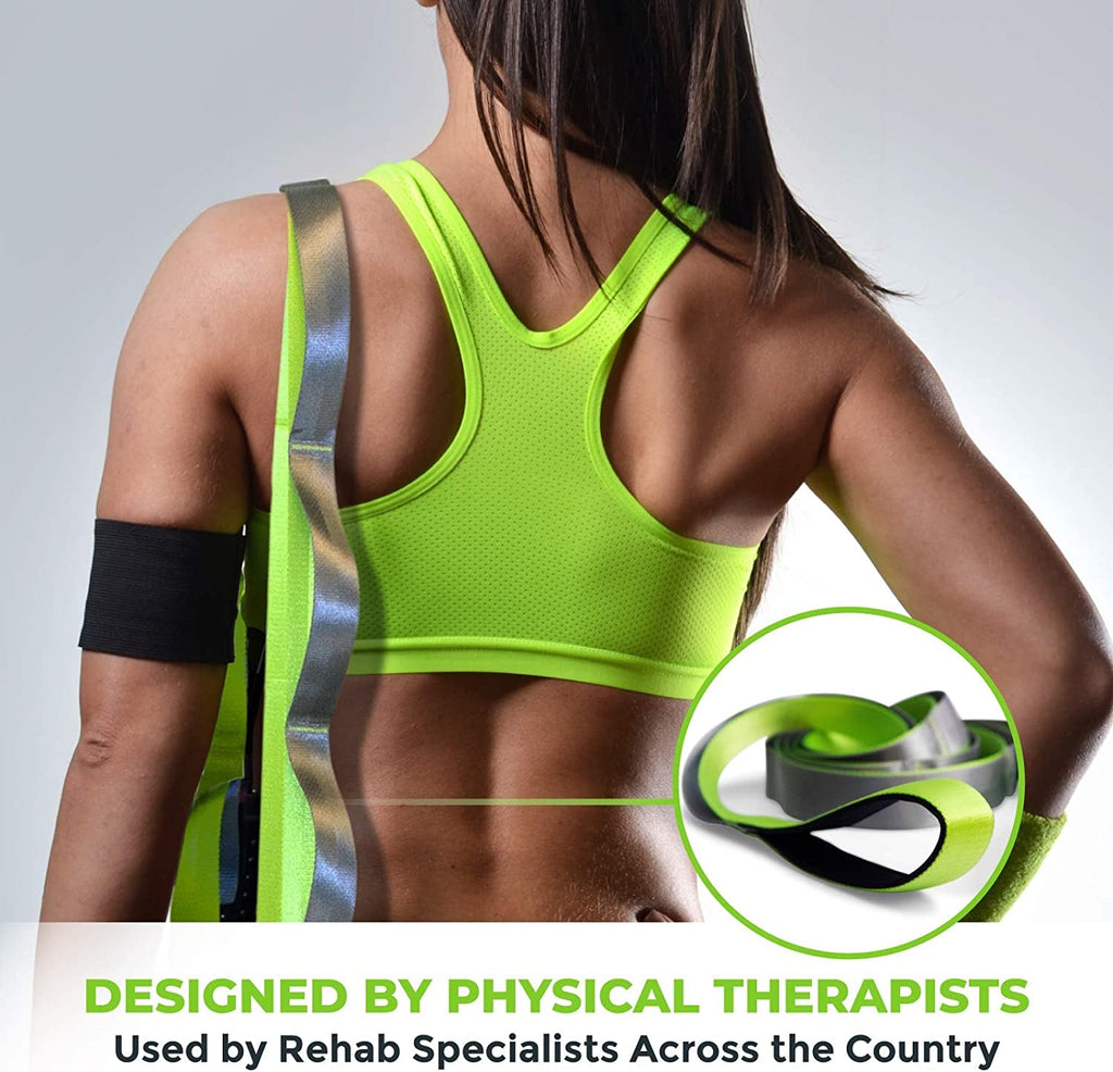 Stretching Strap for Physical Therapy, 12 Multi-Loop Stretch Strap 1.5" W X 8' L, Neoprene Handles, Physical Therapy Equipment, Yoga Straps for Stretching, Leg Stretcher. - PrimeWell