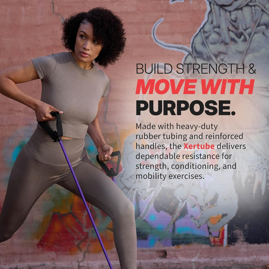 Xertube Resistance Bands with Handles – All Exercise Cords Sold Separately with Home Gym Workout Fitness Door Anchor Attachment Option - PrimeWell