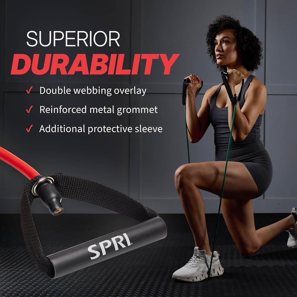 Xertube Resistance Bands with Handles – All Exercise Cords Sold Separately with Home Gym Workout Fitness Door Anchor Attachment Option - PrimeWell