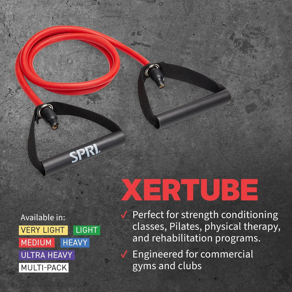 Xertube Resistance Bands with Handles – All Exercise Cords Sold Separately with Home Gym Workout Fitness Door Anchor Attachment Option - PrimeWell