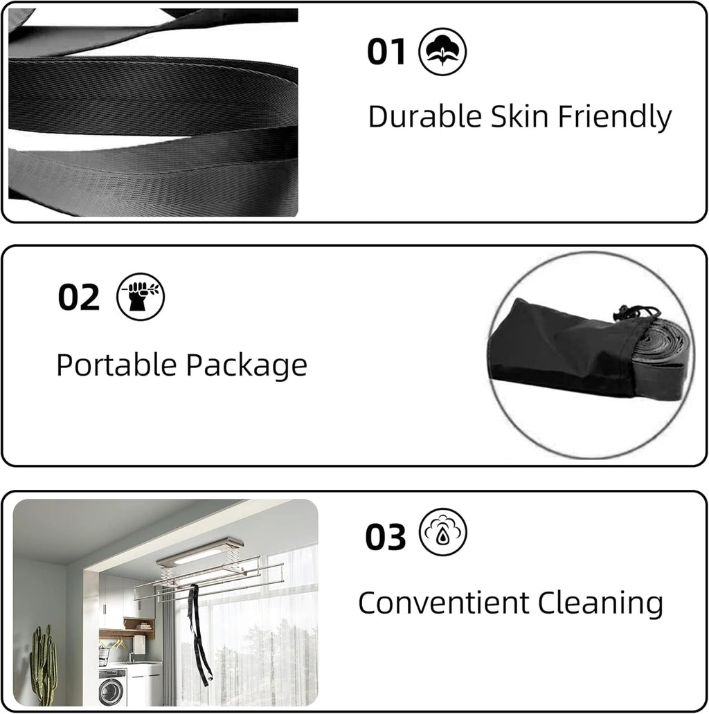 Yoga Straps Stretching Strap with 12 Loops Workout Poster, Straps for Stretching Physical Therapy Equipment Long Stretch Out Bands for Exercise, Pilates and Gymnastics for Women Men - PrimeWell
