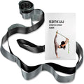 Yoga Straps Stretching Strap with 12 Loops Workout Poster, Straps for Stretching Physical Therapy Equipment Long Stretch Out Bands for Exercise, Pilates and Gymnastics for Women Men - PrimeWell